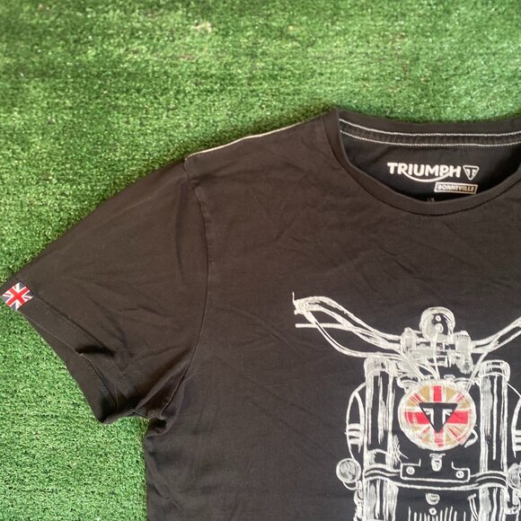 Vintage Y2K Triumph Motorcycles Shirt Biker Chopper Punk Tee - Picture 2 of 6